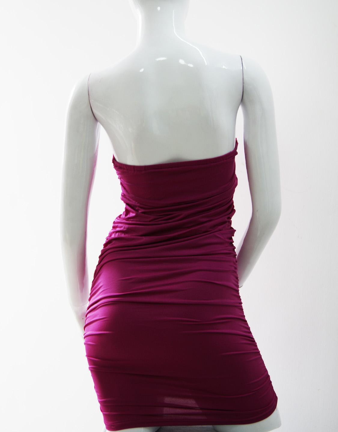 Strapless Sequin Bust Ruched Mini Dress