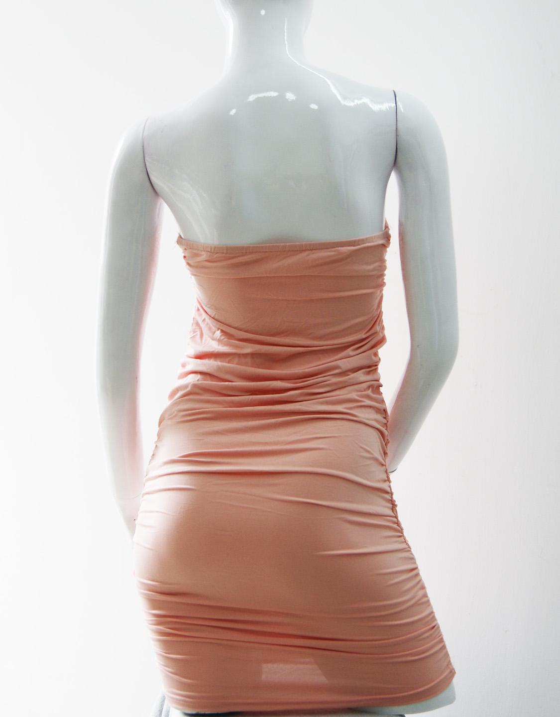 Strapless Sequin Bust Ruched Mini Dress