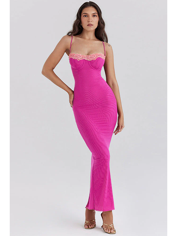 Women Sexy Spaghetti Strap Maxi Dress