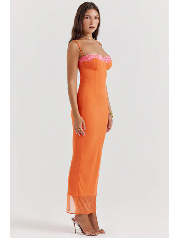 Women Sexy Spaghetti Strap Maxi Dress
