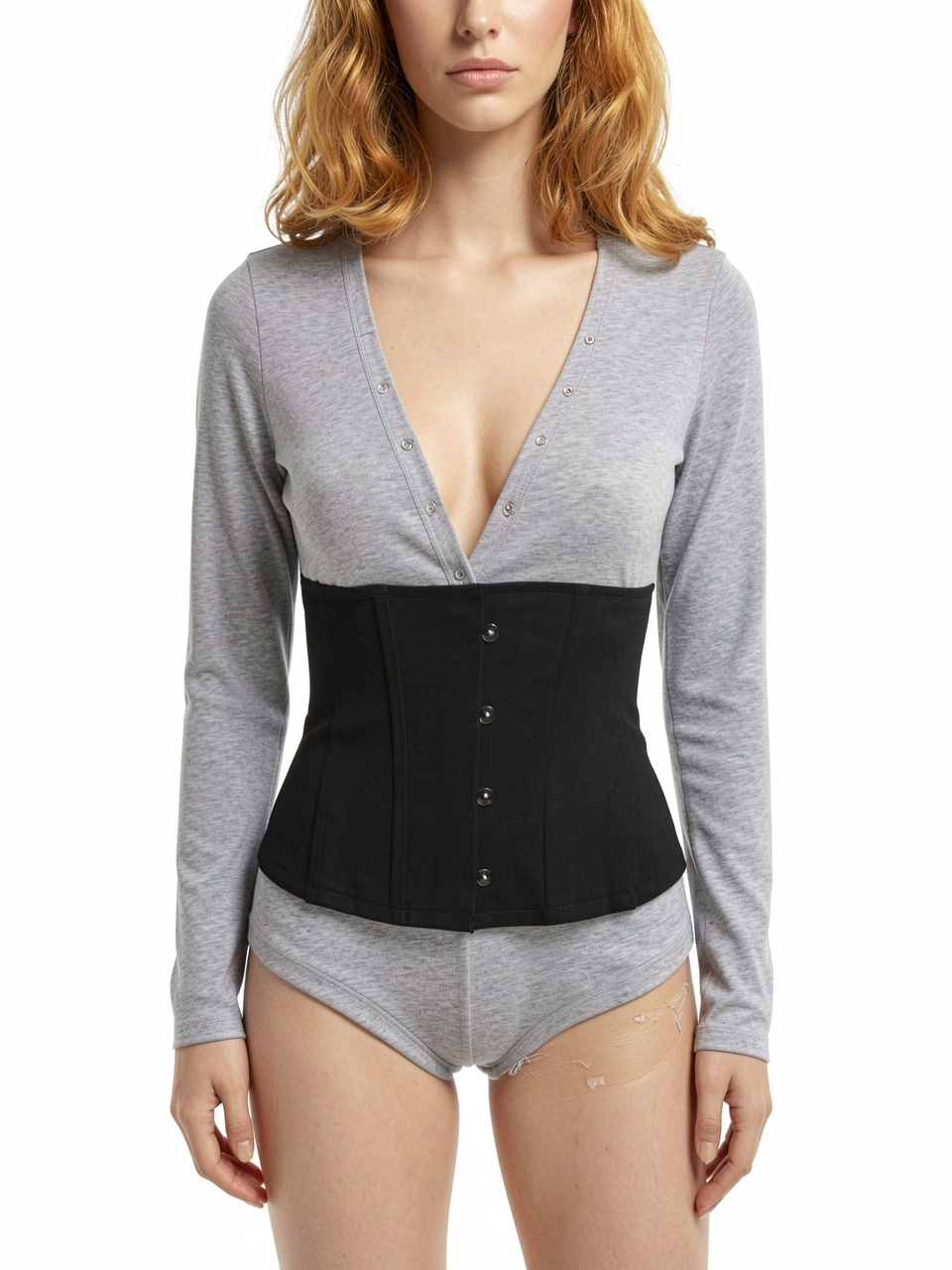 Black Corset Sexy Underbust Korsett for Women