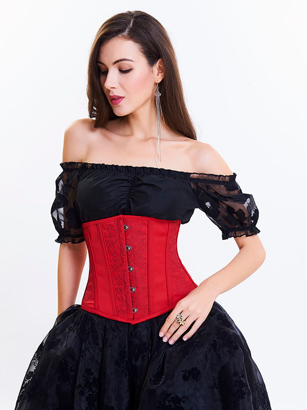 Sexy Embroidery Waist Trainer Underbust Corsets
