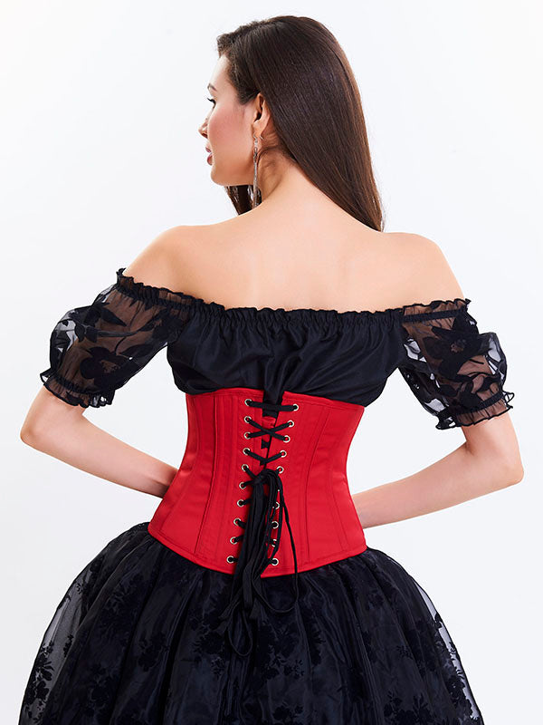 Sexy Embroidery Waist Trainer Underbust Corsets