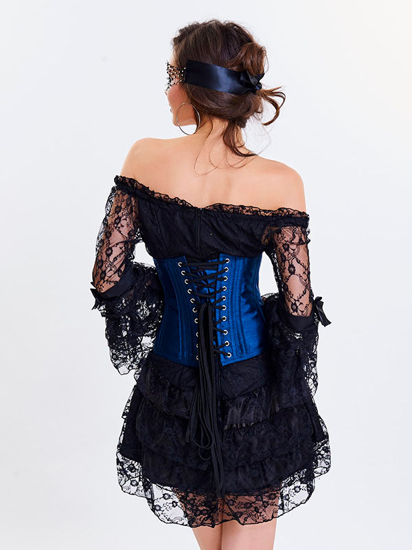 Sexy Embroidery Waist Trainer Underbust Corsets