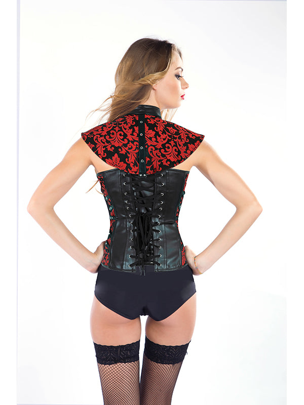 Red Women Steampunk Overbust Corset