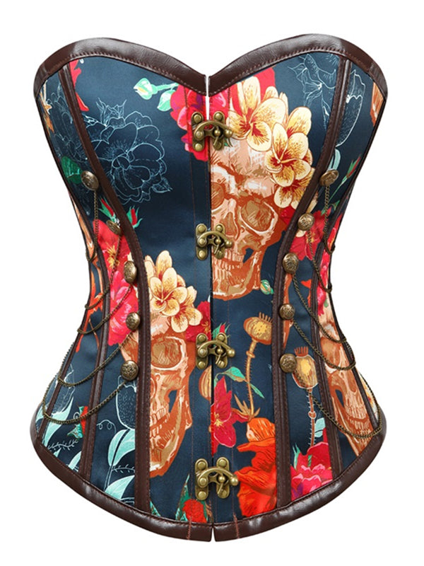 Steampunk Flower Women Overbust Corset