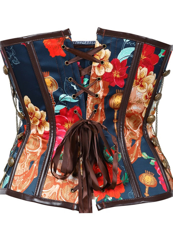 Steampunk Flower Women Overbust Corset