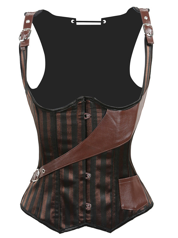 Brown Sexy Women Underbust Corset