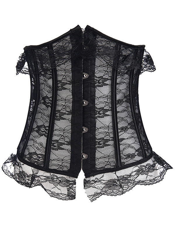 Black Lace Women Underbust Corset