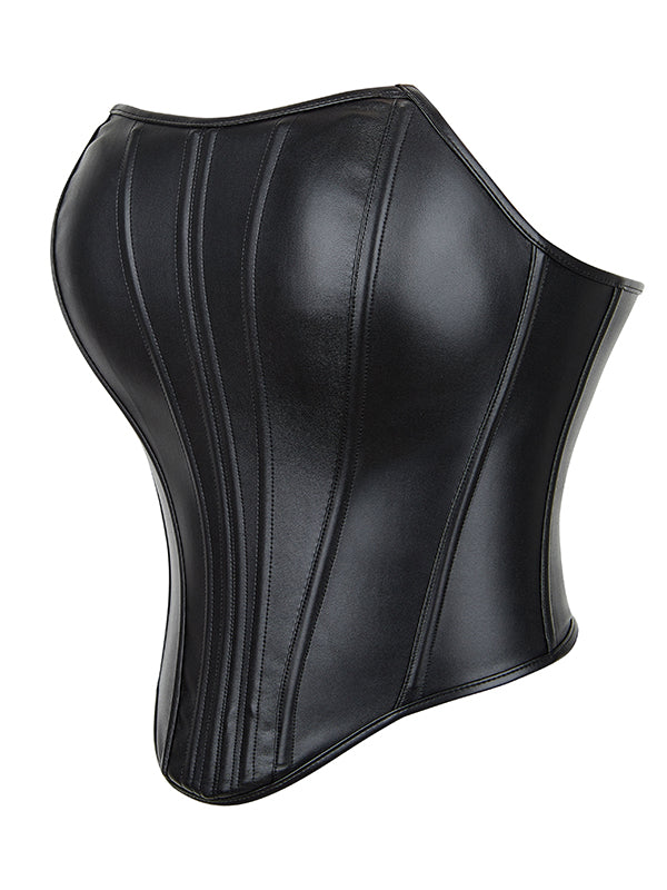 Women Sexy Vinyl Overbust Corset