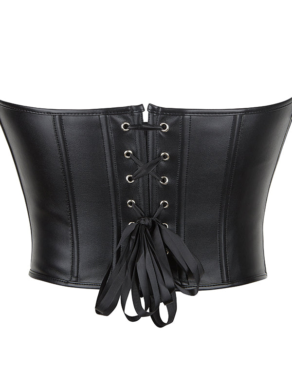 Women Sexy Vinyl Overbust Corset