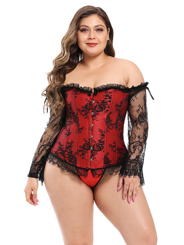 Off Shoulder Women Overbust Corset
