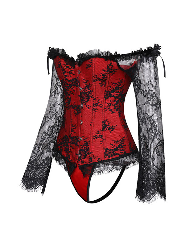 Off Shoulder Women Overbust Corset