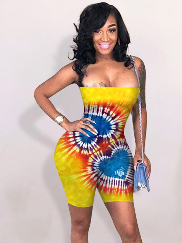 Women Bandeau Sleeveless Romper