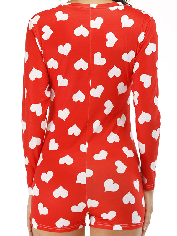Women Long Sleeve Short Jumpsuit Romper