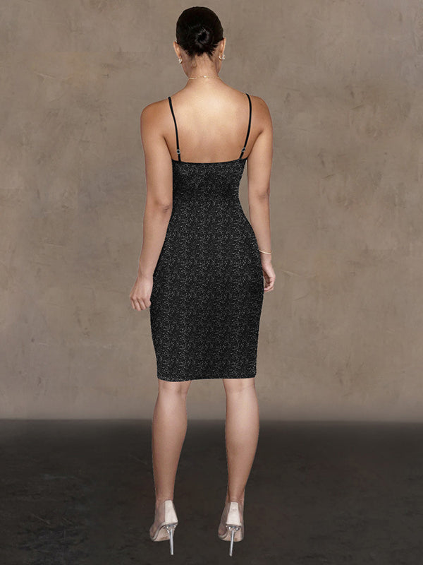 Women Sexy Wrap Strappy Midi Dress