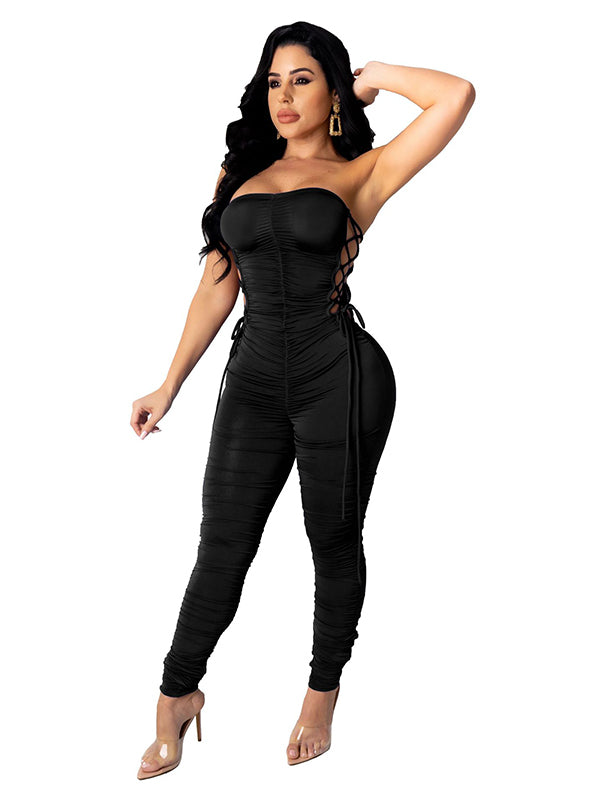 Women Off Shoulder Summer Jumpsuit