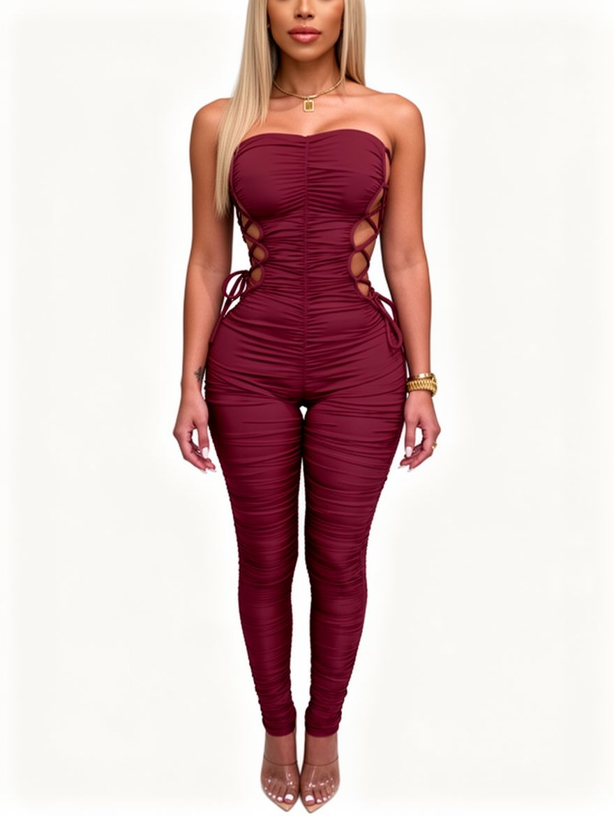 Women Off Shoulder Summer Jumpsuit