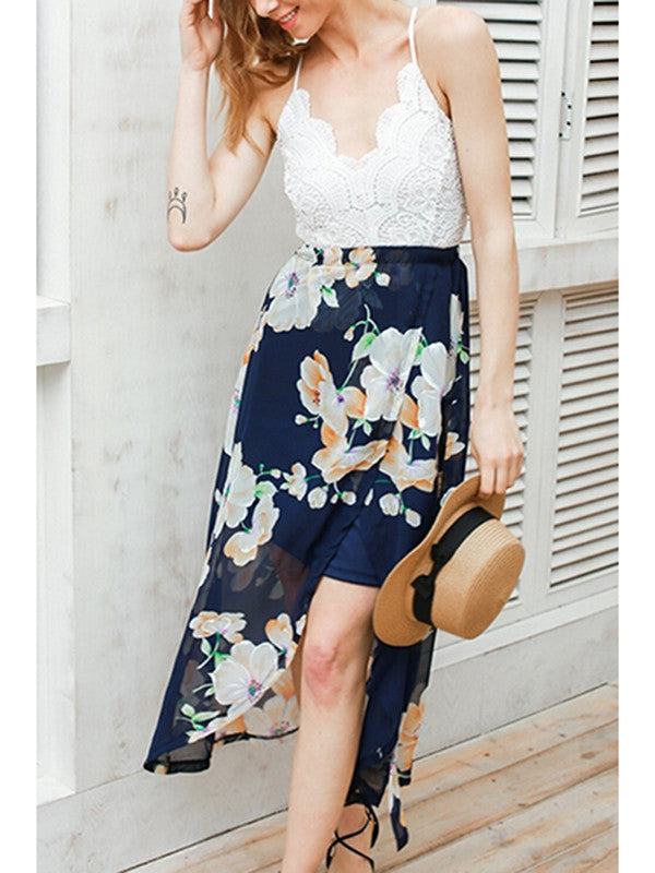 Chiffon Bohemian V Neck Beach Dress