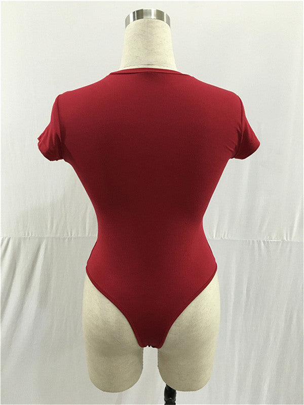 Women Sexy Short Sleeve Bodysuit