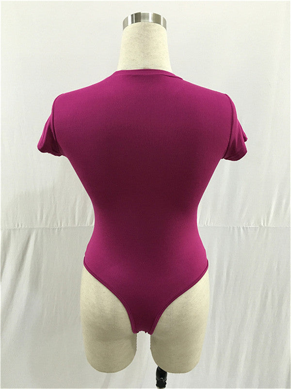 Women Sexy Short Sleeve Bodysuit
