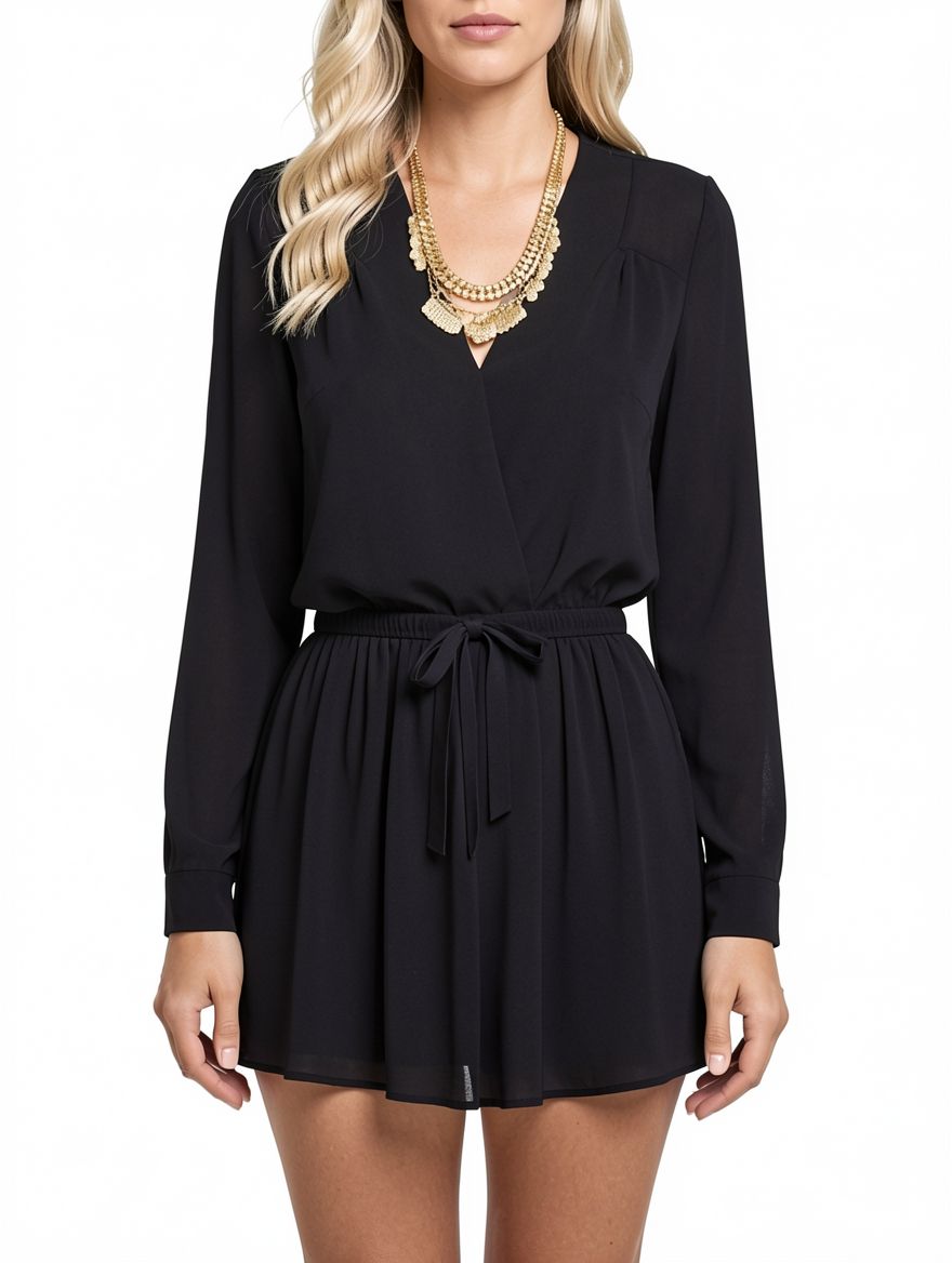 Women V-neck Long Sleeve Rompers
