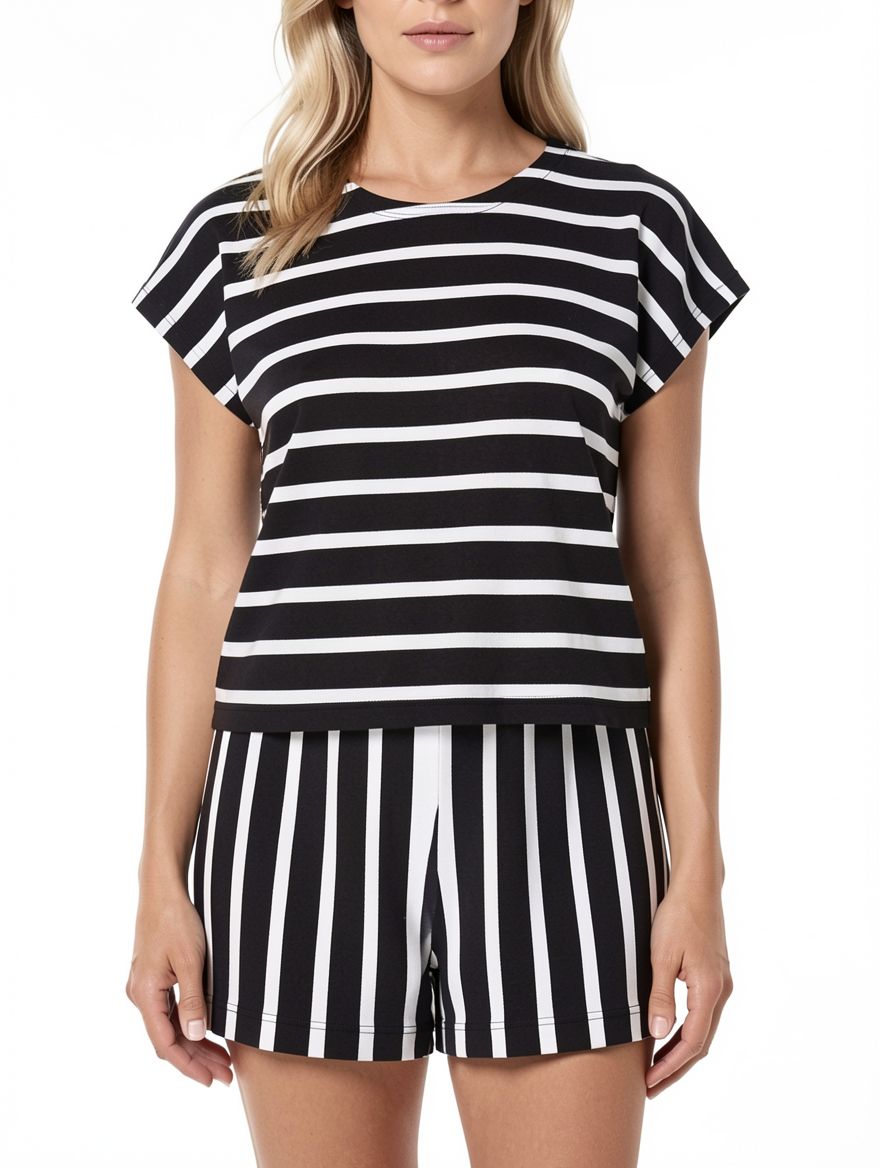 Women Striped Loose Rompers