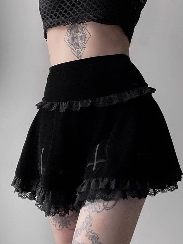 Women Gothic Mini Skirt