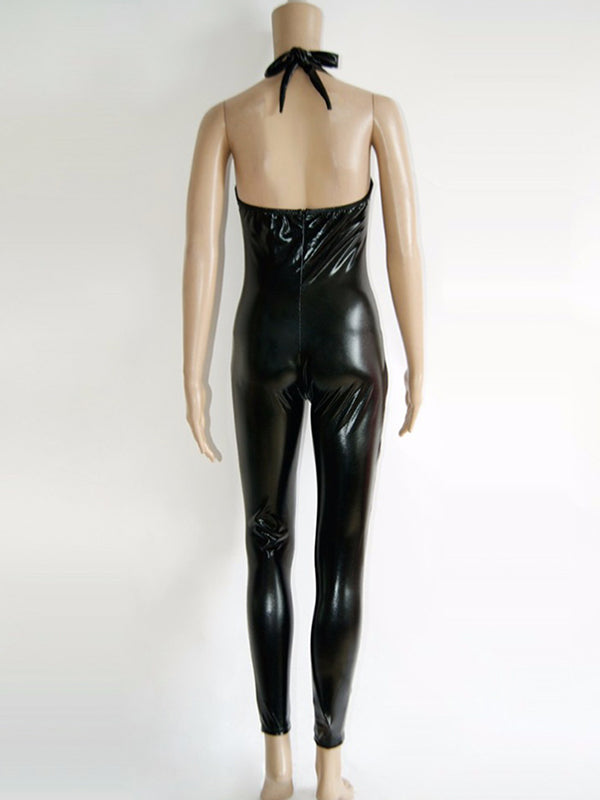 Vinyl Leather Look Lingerie Catsuit