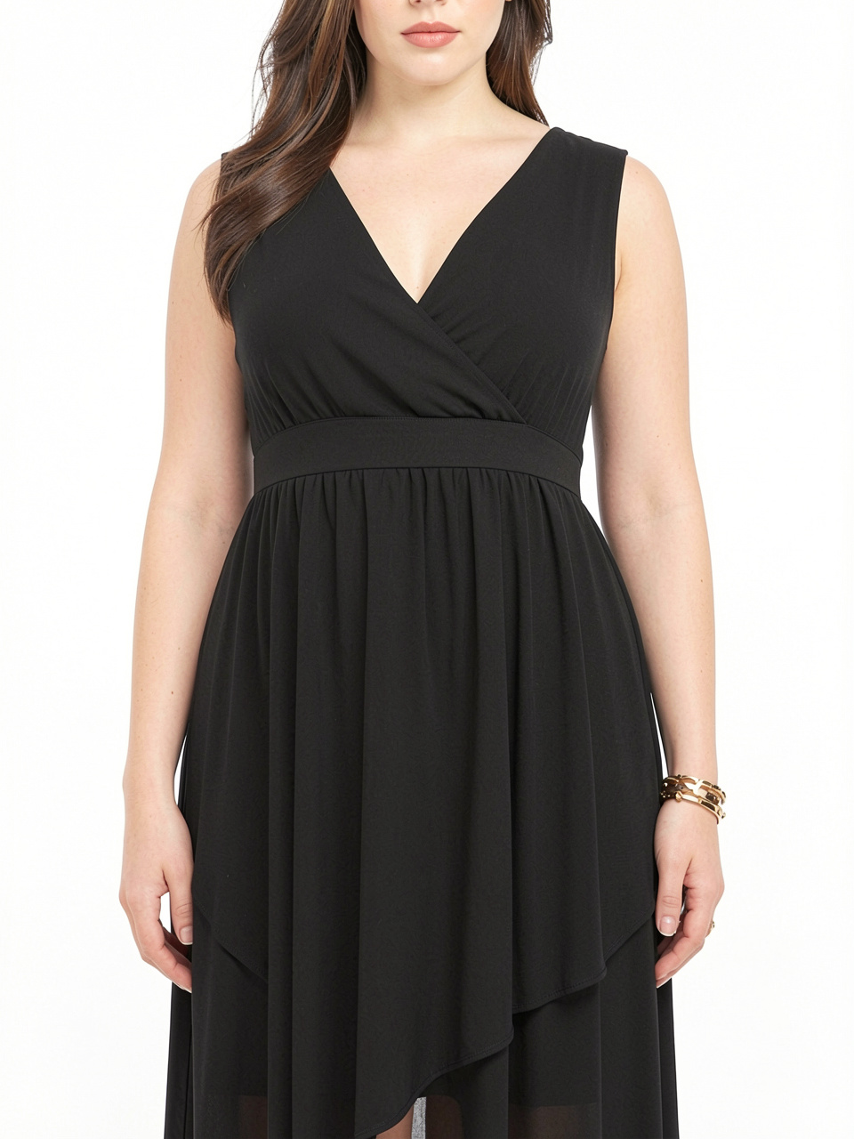Plus Size Chiffon High Low Dress