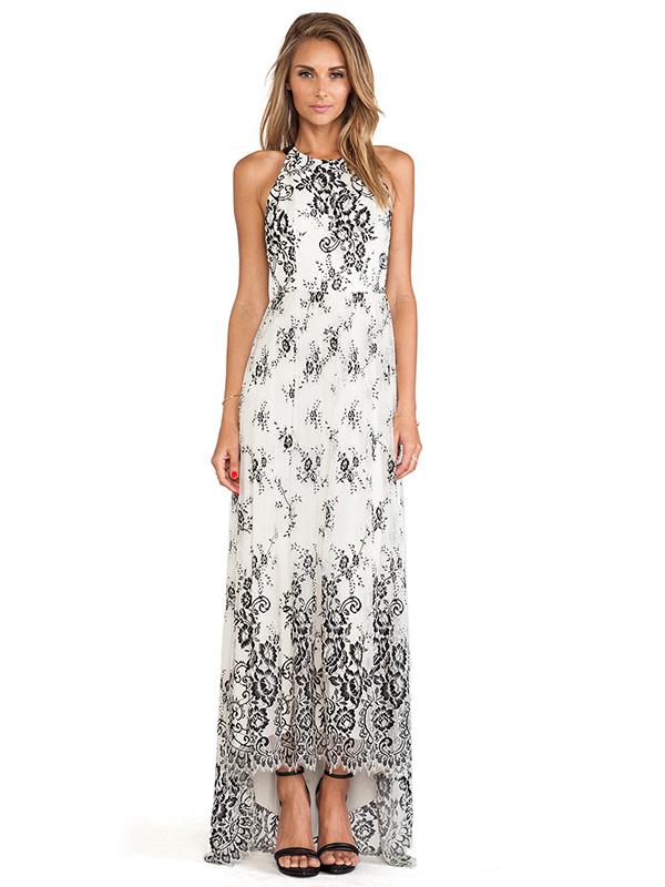 Floral Halter Maxi Dress