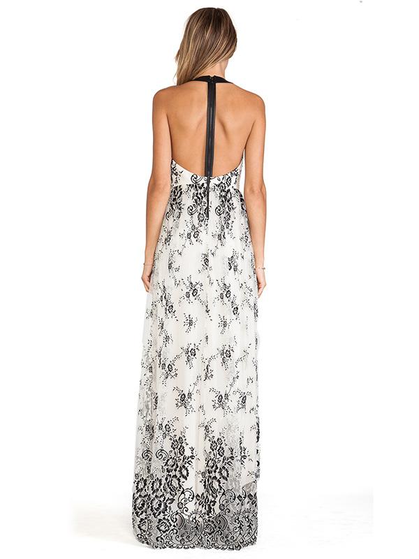 Floral Halter Maxi Dress
