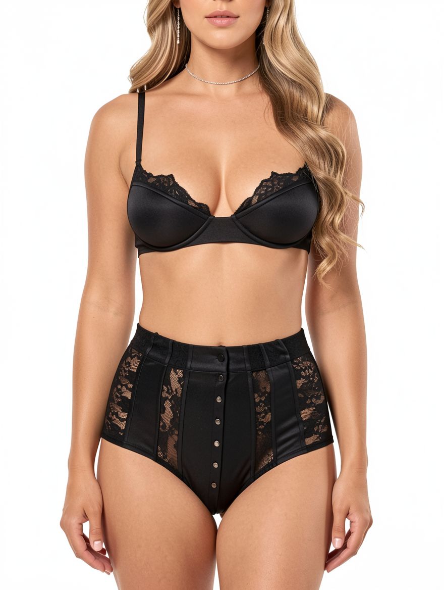 Sexy Vinyl Lingerie Set