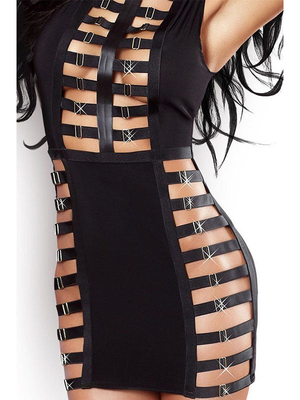 Sexy Vinyl Women Lingerie Dress