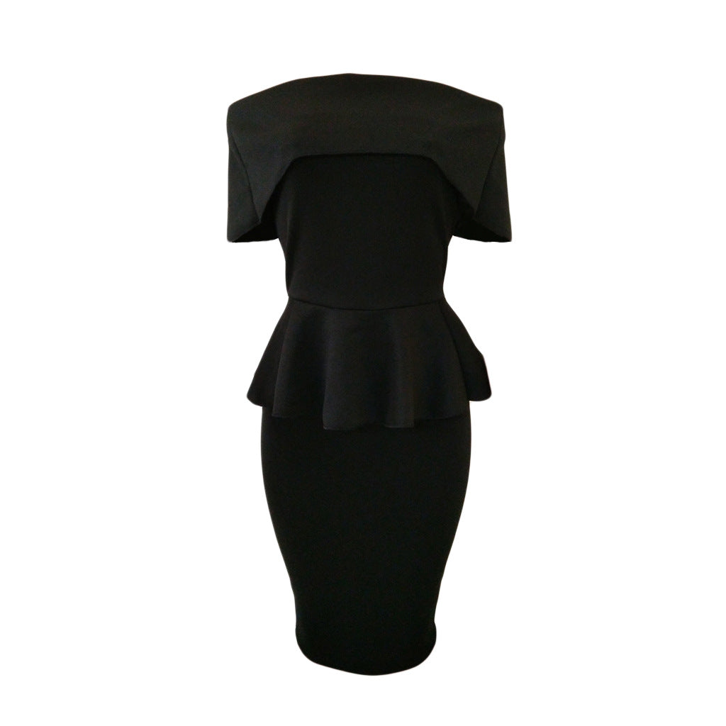 Off Shoulder Bodycon Peplum Dress