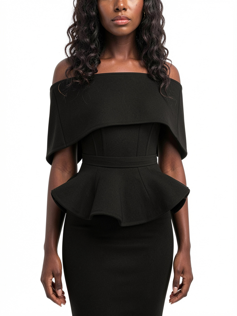 Off Shoulder Bodycon Peplum Dress