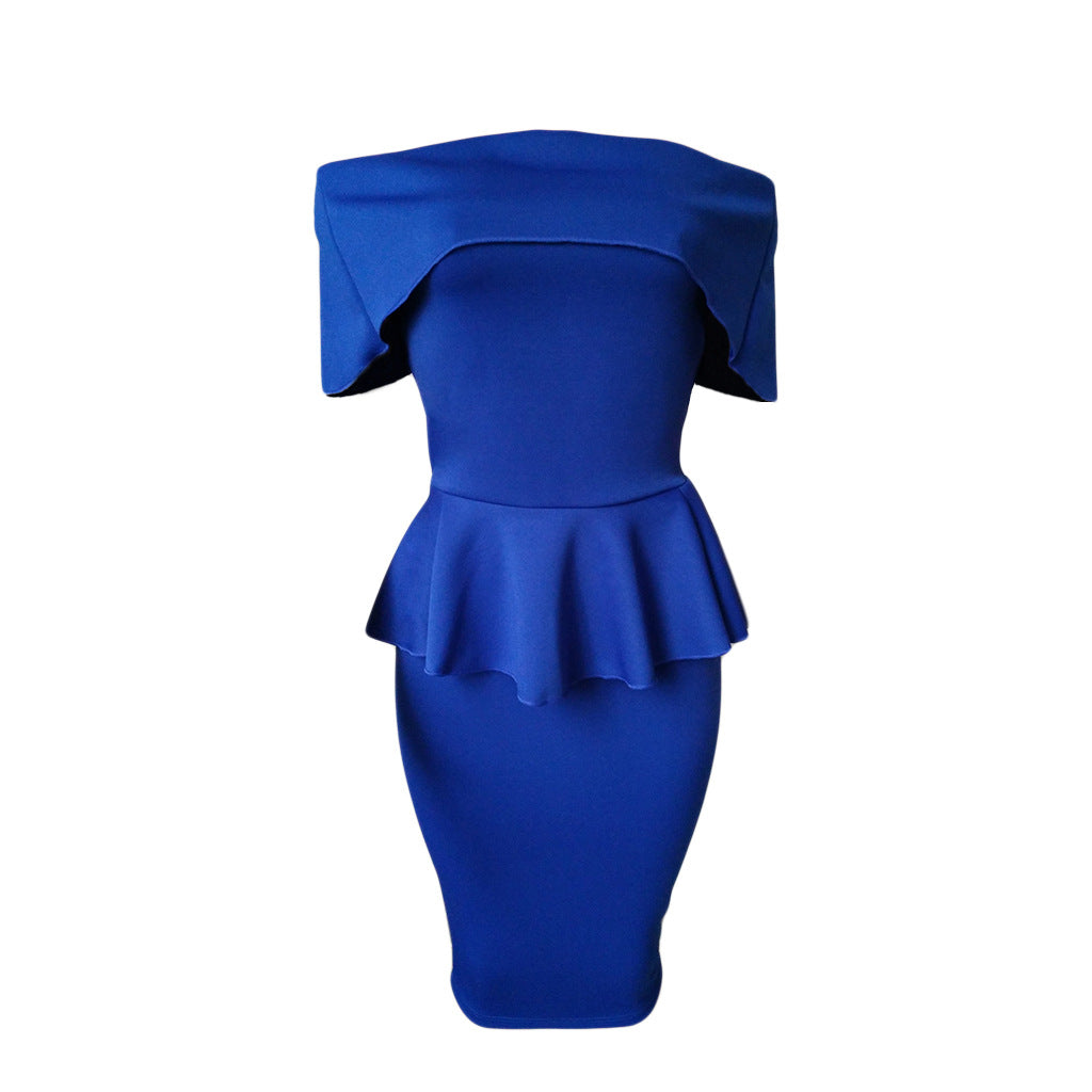 Off Shoulder Bodycon Peplum Dress