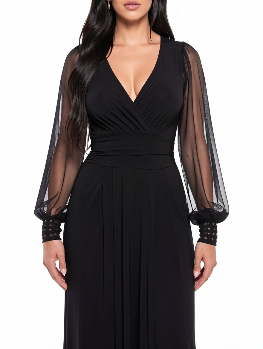 Black One Size Lace Long Sleeve Jumpsuit