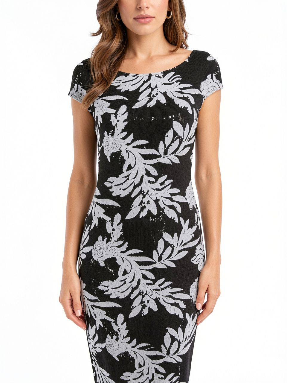 Short Sleeve Sequin Pencil Dress