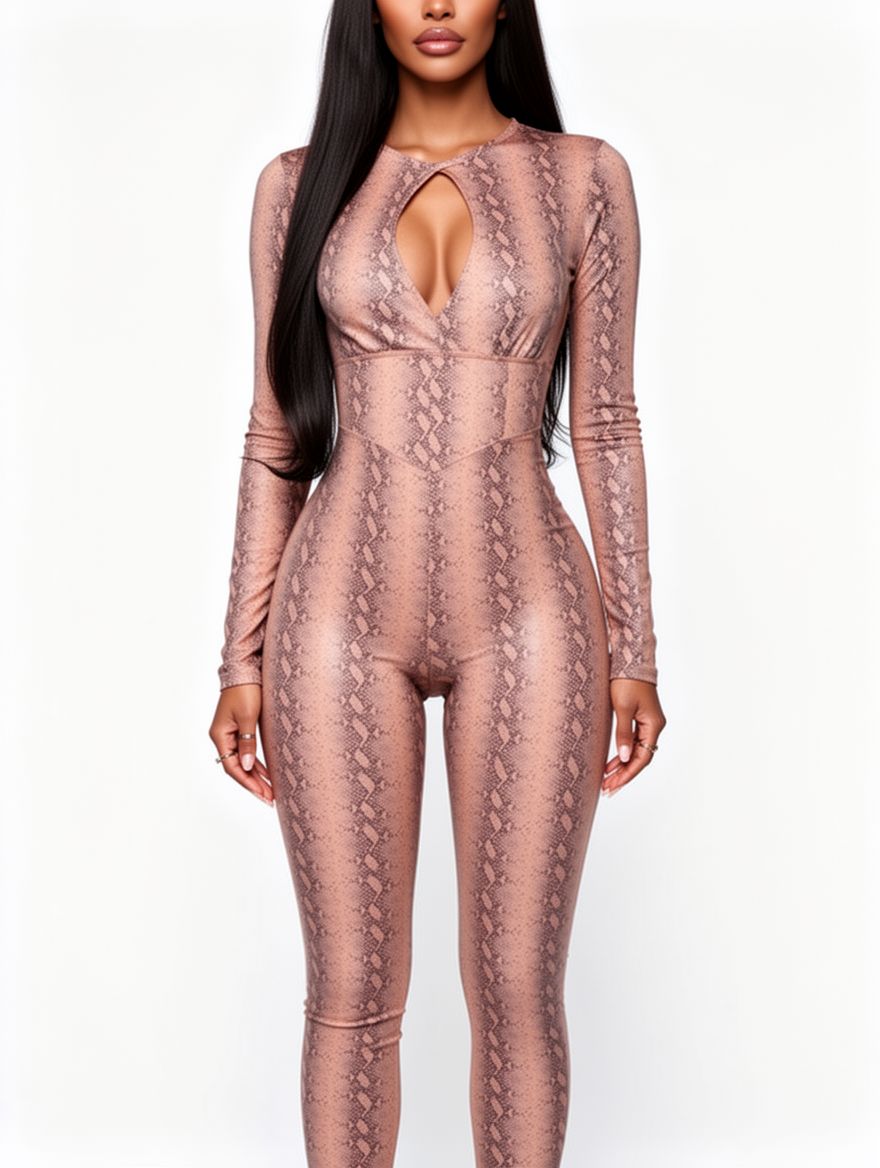 Women Fashion Long Sleeve Jumpsuit