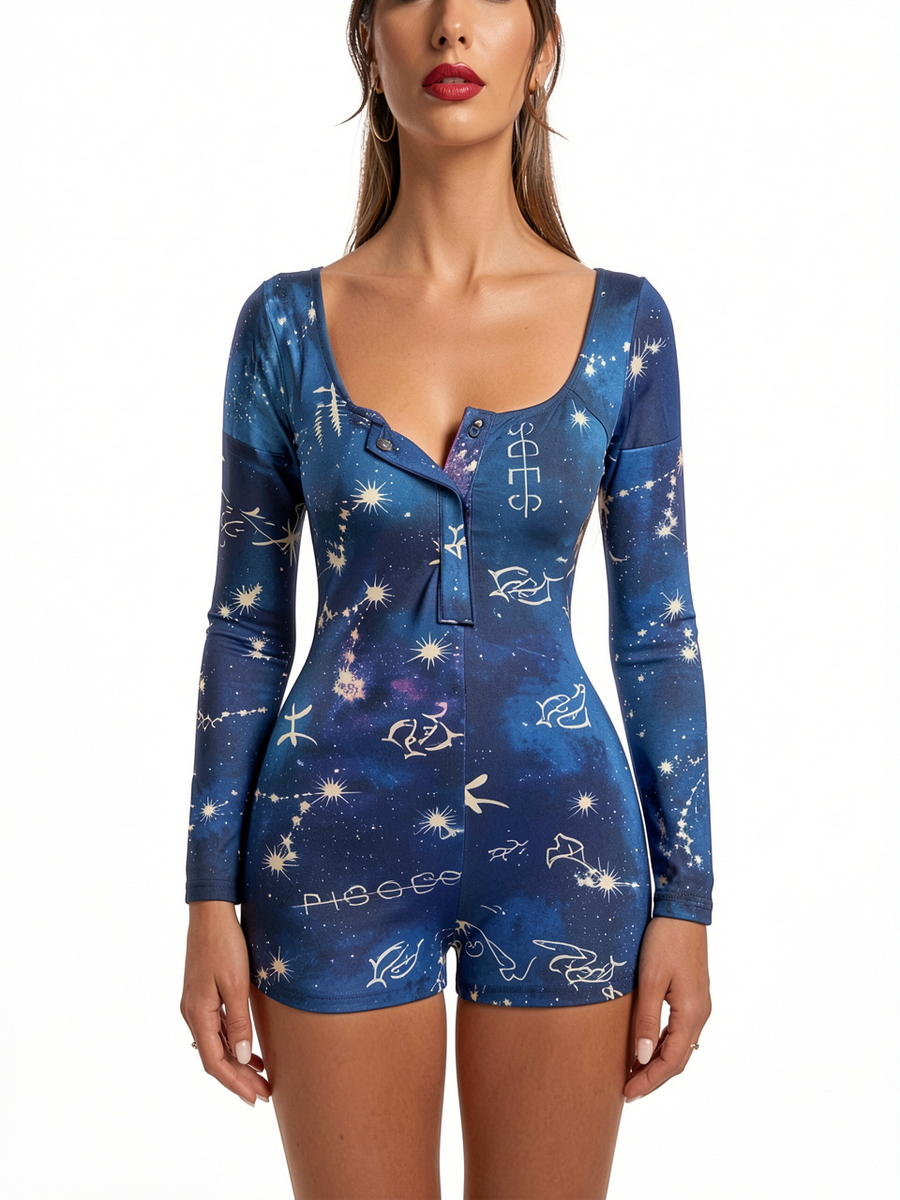 Women Long Sleeve Romper Jumpsuit