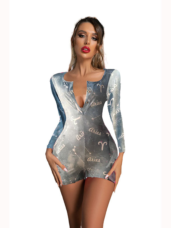 Women Long Sleeve Romper Jumpsuit