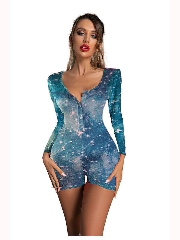 Women Long Sleeve Romper Jumpsuit