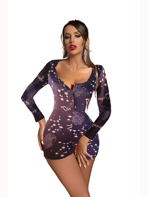 Women Long Sleeve Romper Jumpsuit