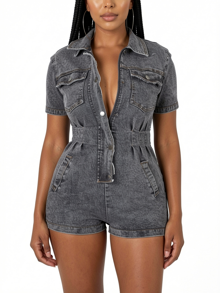 Women Jeans Short Romper