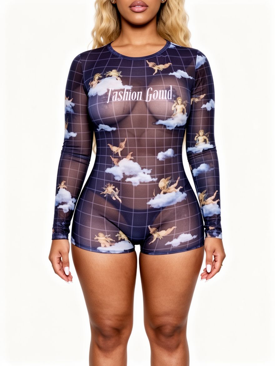 Women Long Sleeve Romper Jumpsuit