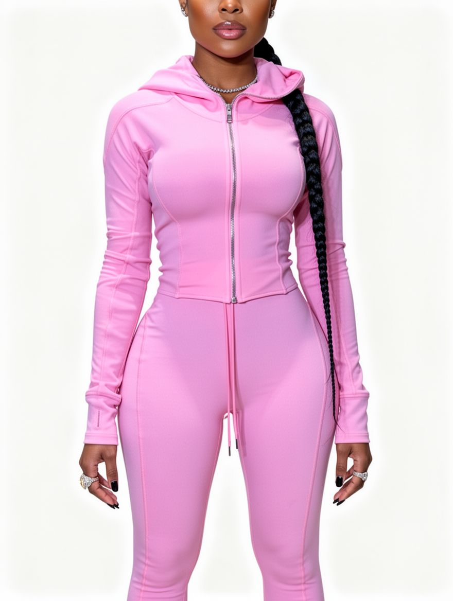 Women Zipper Long Sleeve Jumpsuit
