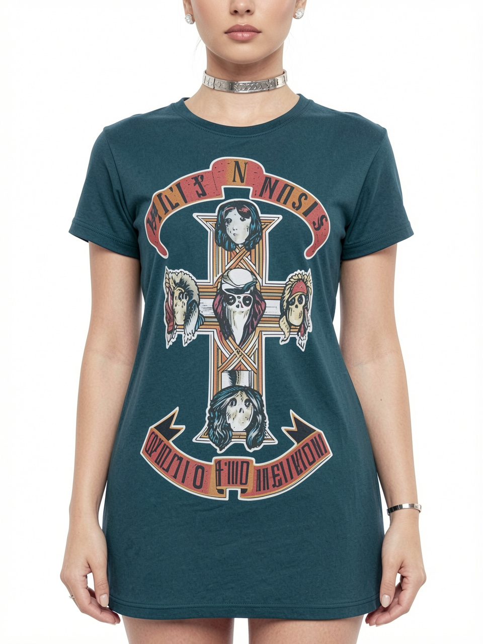 Women Casual Graphic T-Shirt Dress