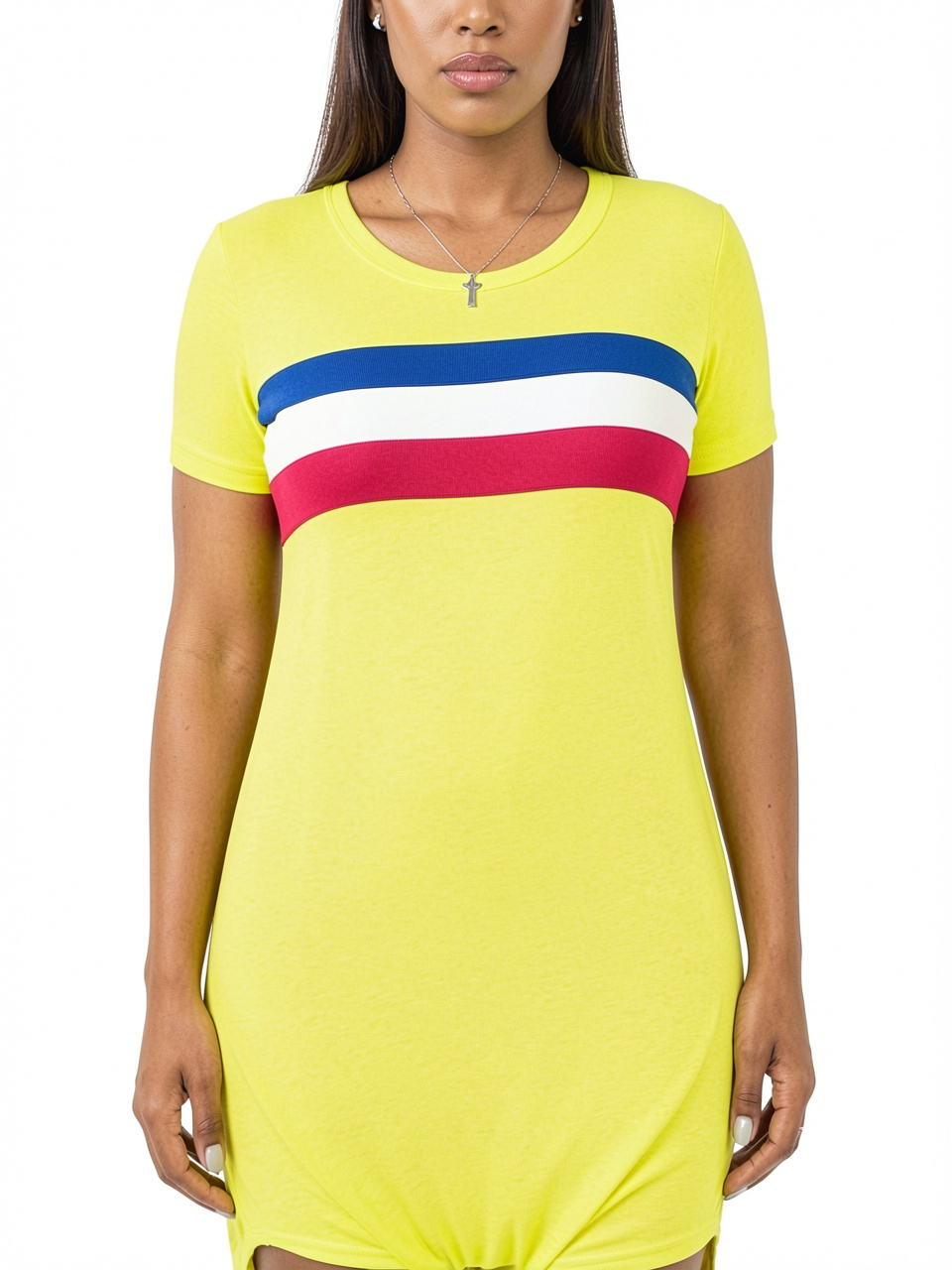 Women Summer Casual Split T-Shirt Dress