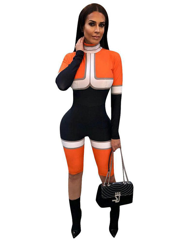Women Long Sleeve Tight Romper